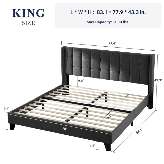 Latitude Run® Platform Bed Frame With Wingback & Reviews Wayfair